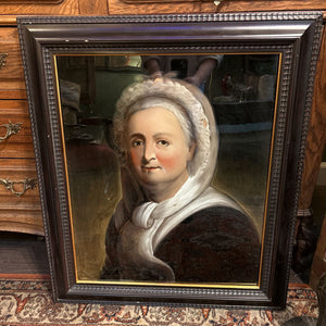 Antique Martha Washington Reverse Painted on Glass by William Mathew Prior (c. 1850, Boston), as found (IN STORE PICKUP ONLY)