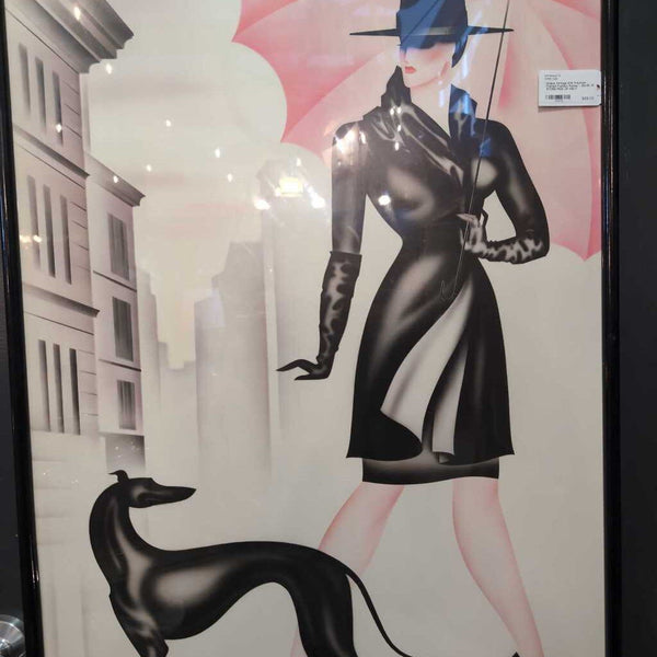 Unique Vintage Erik Freyman Framed Fashion Poster - 25x38. IN STORE PICK UP ONLY