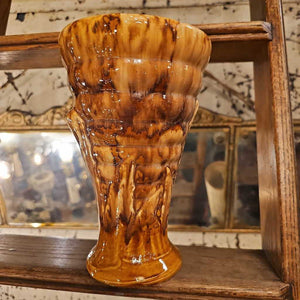 orangish brown mccoy vase