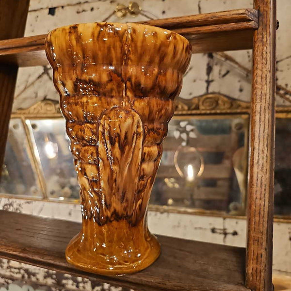 orangish brown mccoy vase