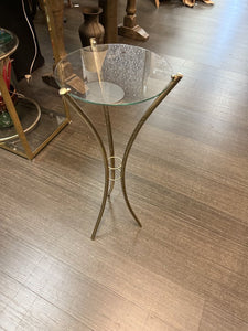 Glass and Brass Small Table W1683