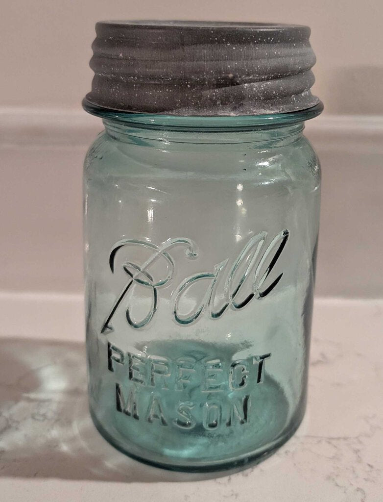 Vintage Ball Blue Pint Mason Jar - 5.5