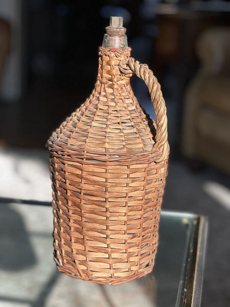 DEMIJOHN CLEAR GLASS 14"H x 7"W