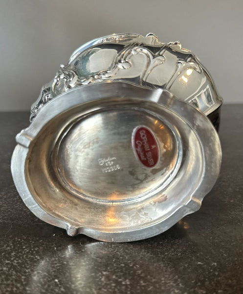 LOVELY SILVER SUGAR VESSEL 3 3/4"H x 4 1/2"W x 3 3/4" D