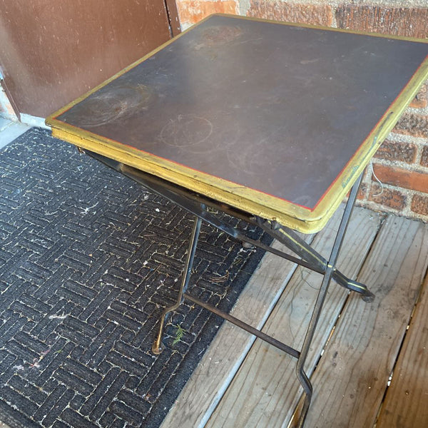 Vintage folding table 16x16x23