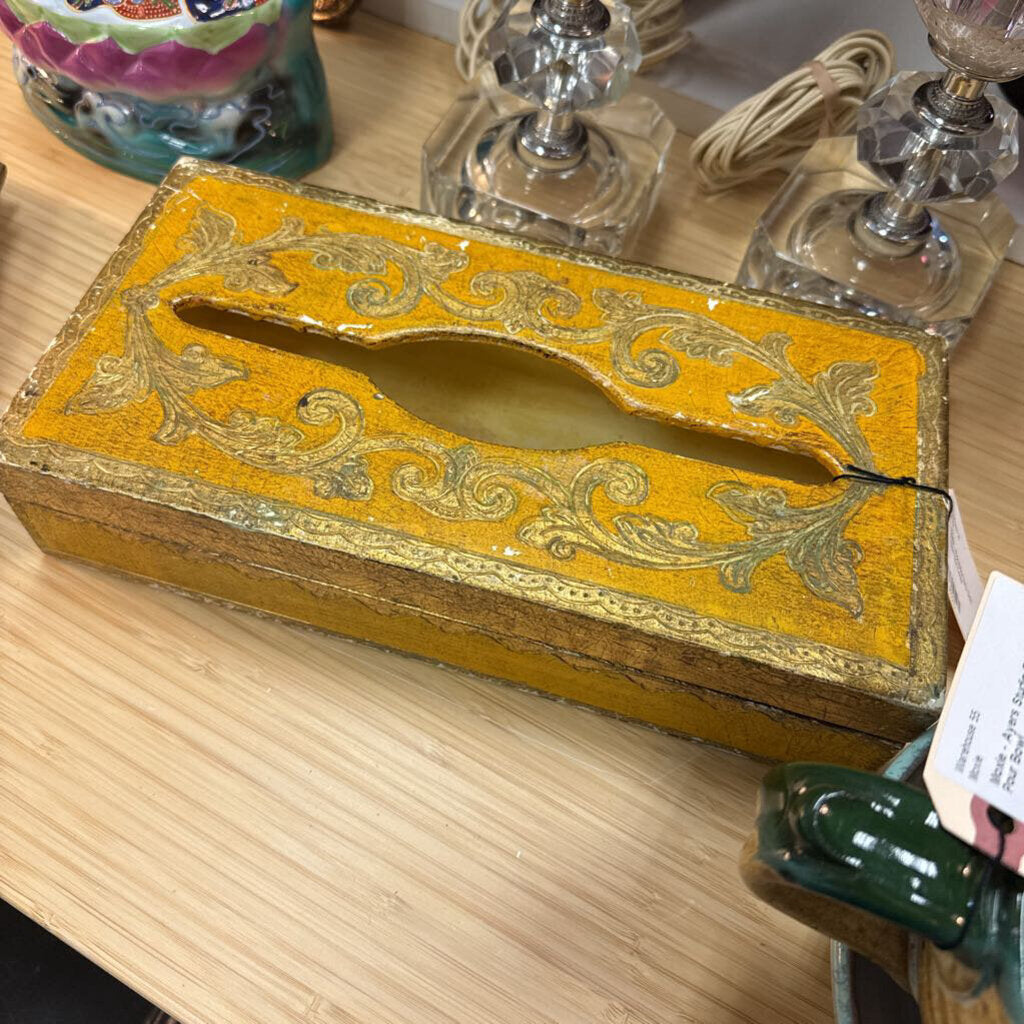 Moxie - Florentine Italy Gold Tissue Box Cover