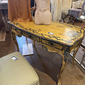 french hand painted desk 48w 25d 30.5t