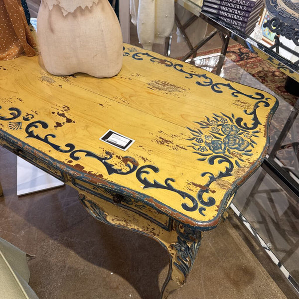 french hand painted desk 48w 25d 30.5t