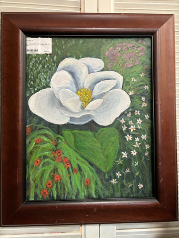 Acrylic on Board of flower 18in x 15in