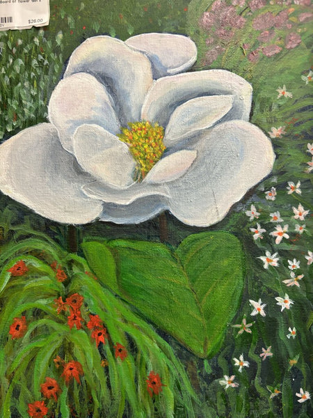 Acrylic on Board of flower 18in x 15in