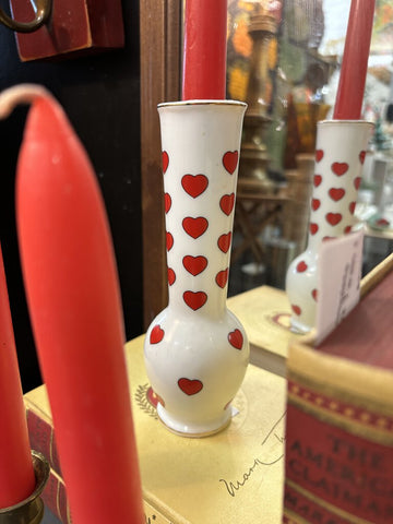 Vintage Heart Vase 7in