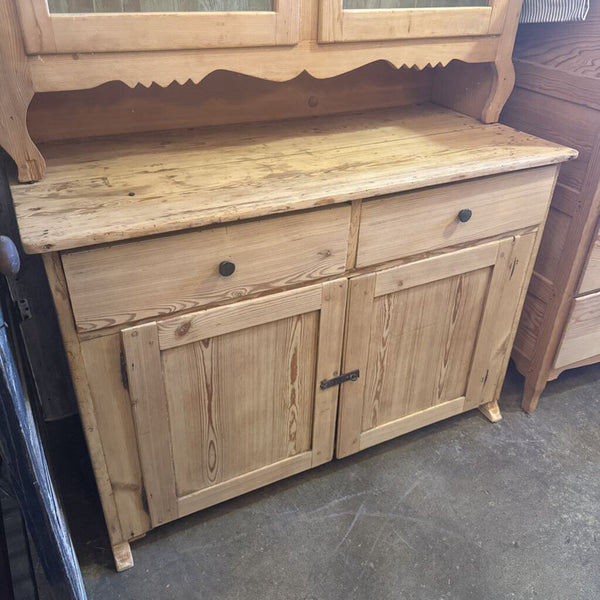 2pc Pine Hutch Cabinet 48W 21D 80.5H IN STORE PICKUP ONLY