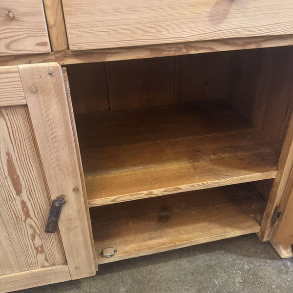 2pc Pine Hutch Cabinet 48W 21D 80.5H IN STORE PICKUP ONLY