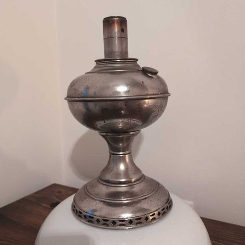 Vintage Silver plate Oil Lamp Base. 12 ii