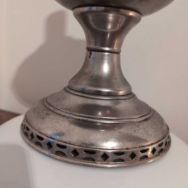 Vintage Silver plate Oil Lamp Base. 12 ii