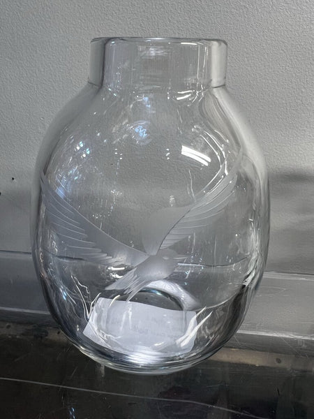 Vintage Clear Signed Kosta Boda Vase