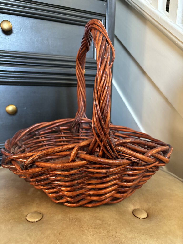 Wooden Woven Basket 12in