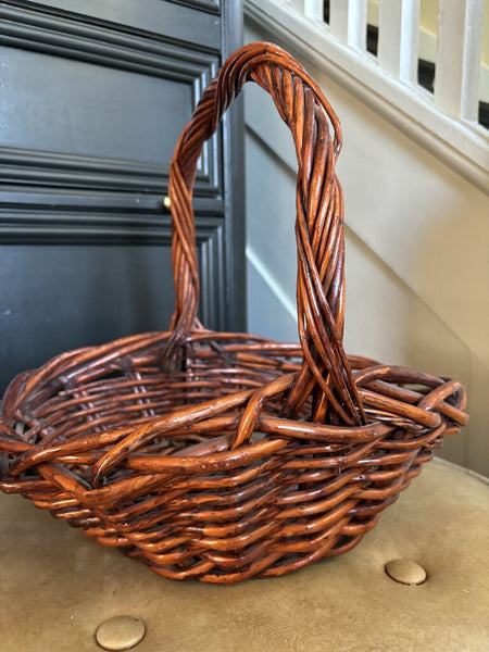 Wooden Woven Basket 12in