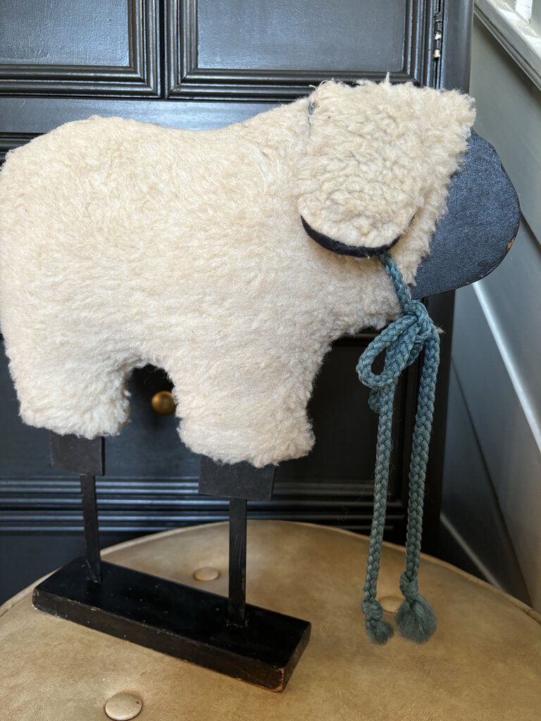 Vintage Handmade Wool Sheep 15inx15in