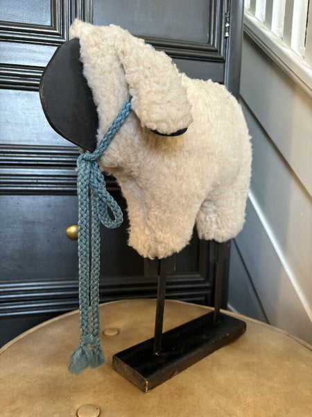 Vintage Handmade Wool Sheep 15inx15in