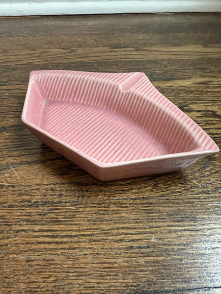 Vintage Pink Ceramic Ashtray W1693