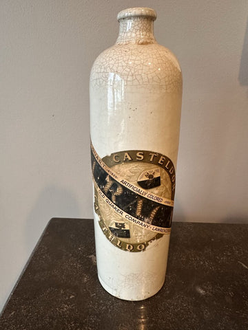 CASTELDOR CURACAO STONEWARE BOTTLE 10 3/4" x 3"