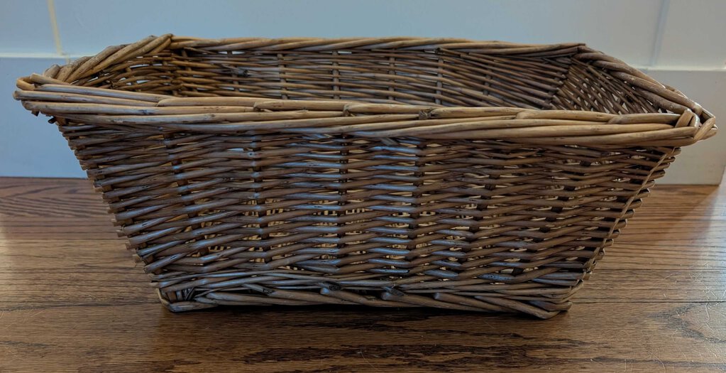 Vintage Woven Basket 17x12x6