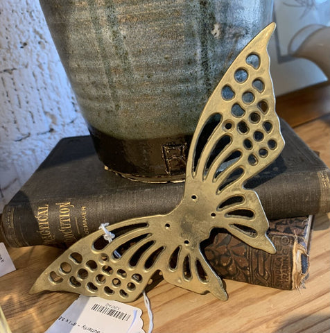 Brass Butterfly ~ 8" l x 3.5" t