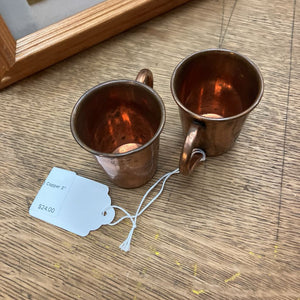 Copper shot cups (pair)