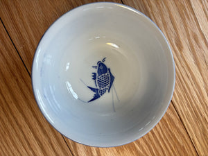 Vintage Rice Bowl Koi 5in