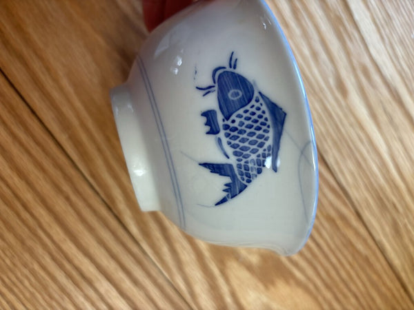 Vintage Rice Bowl Koi 5in