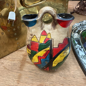 Vintage Southwestern two-spouted vase