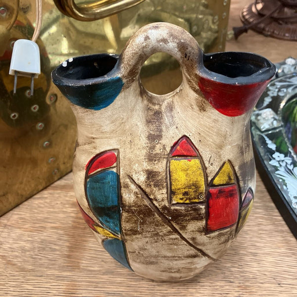 Vintage Southwestern two-spouted vase