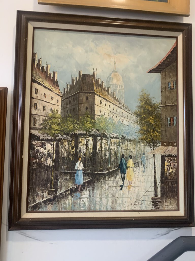 Vintage framed oil painting 24 x 29