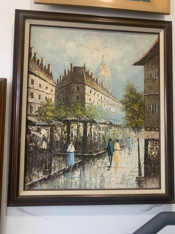 Vintage framed oil painting 24 x 29