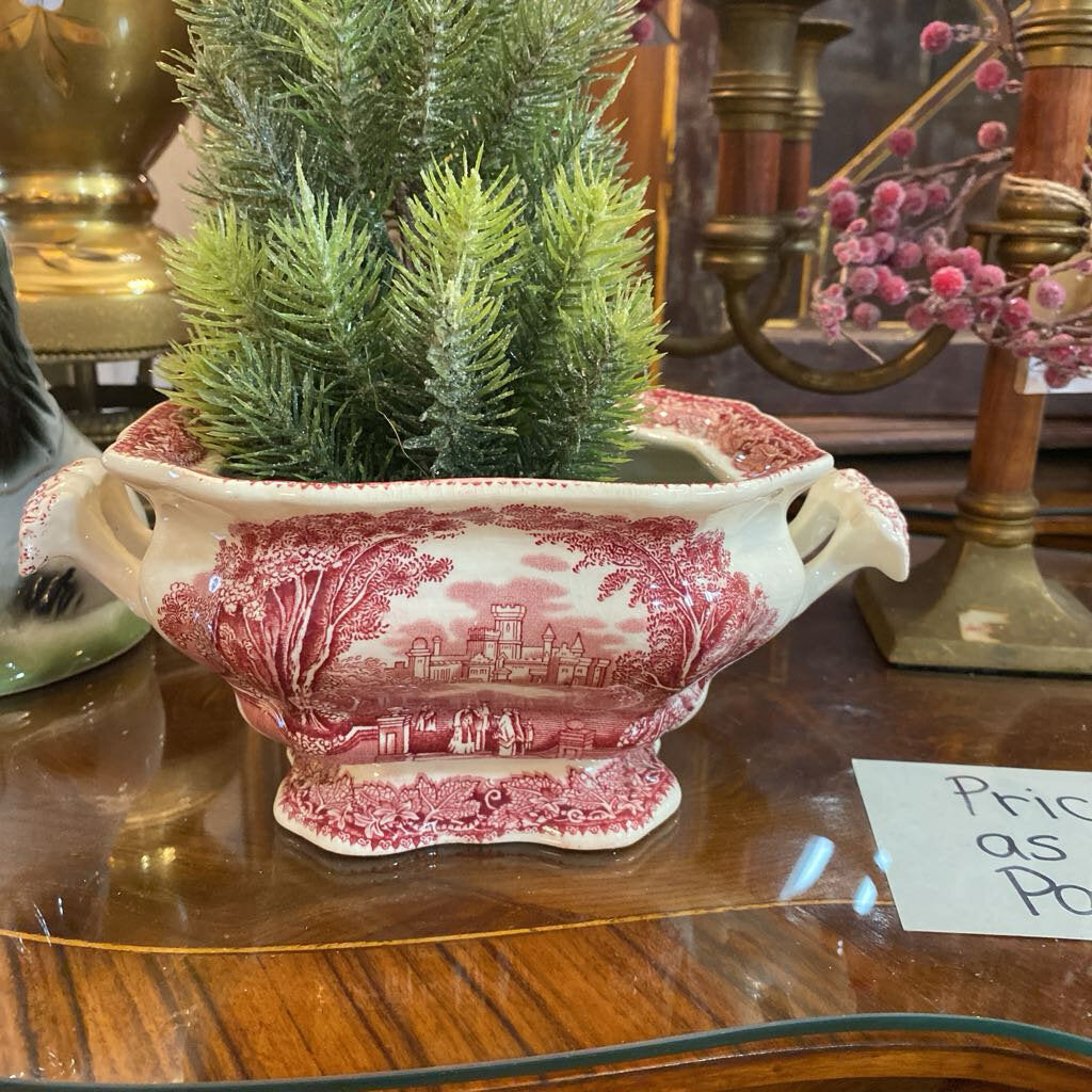 Vintage Mason's Red Transferware Ironstone