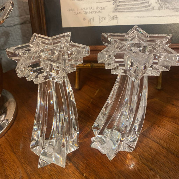 Vintage Germany Shooting Star Candleholders 6" x 3"