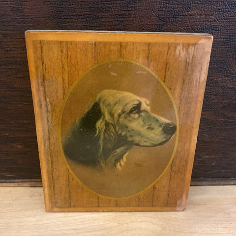 Vintage English Setter Plaque 4" x 3.5"