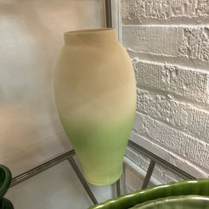 Haeger ombre lime/ white Vase/as is, 5x11"