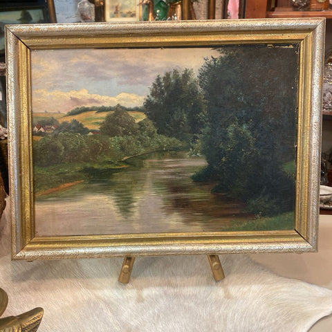 Vintage Oil on Board Landscape Artwork 13" x 17"