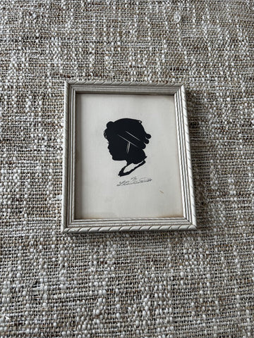 Vintage L Pierre Bottemer Silhouette Little Boy Framed Signed