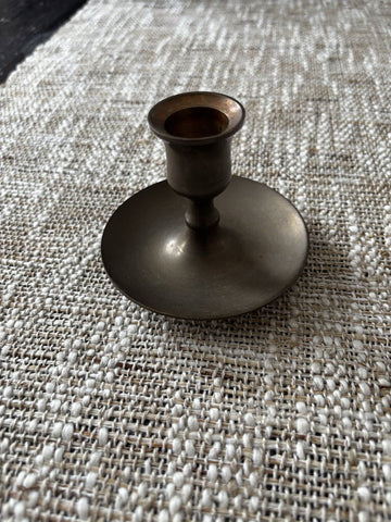 Vintage Solid Brass Candlestick Holder Made In India