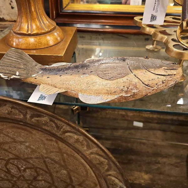 Carved wooden handpainted fish