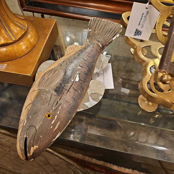 Carved wooden handpainted fish