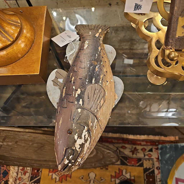 Carved wooden handpainted fish