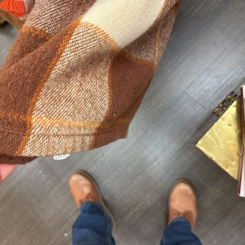 Vintage plaid blanket