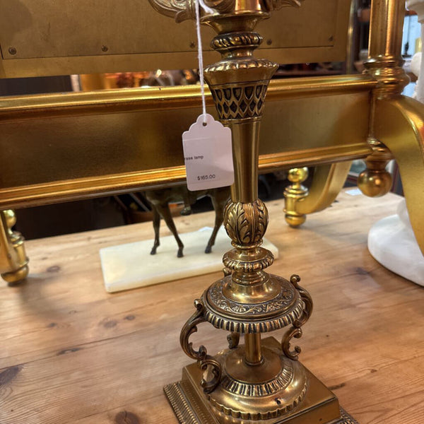 4-arm candelabra brass lamp