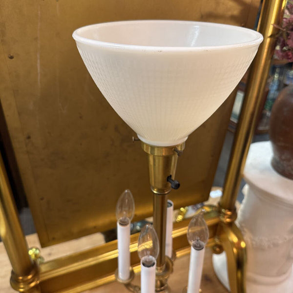 4-arm candelabra brass lamp