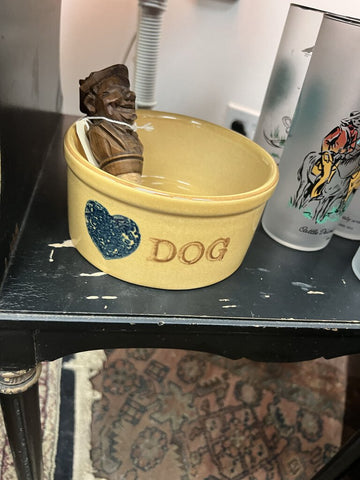 Vtg Pfaltzgraff Dog Bowl