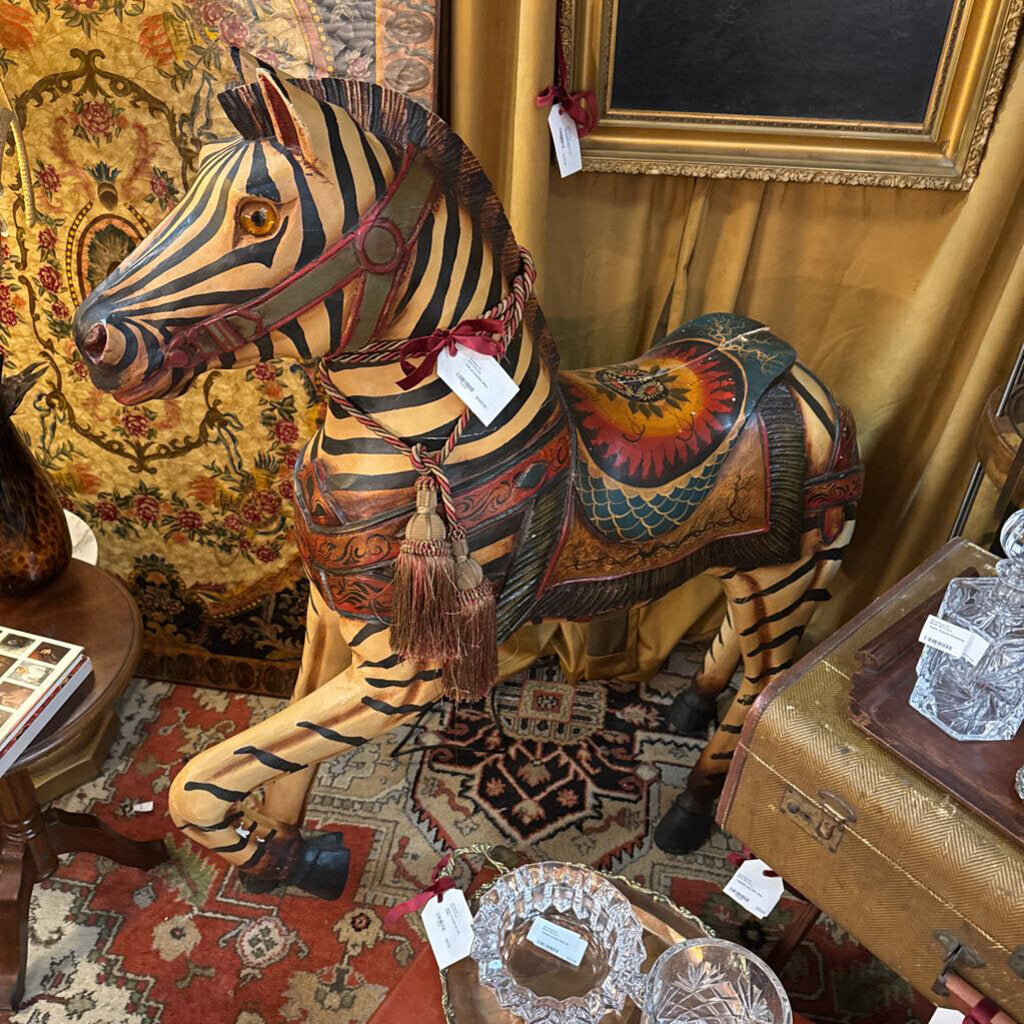 Folk art Carousel Zebra